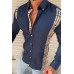 Casual Tight-fitting Long-sleeved Plaid Printed Shirt