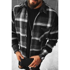 Men's Plaid Pocket Long Sleeve Flannel Shirt