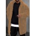 MEN'S Loose and Simple Solid Color Warm Long Jacket